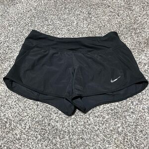 Nike Dri-Fit Women's Black Lined Drawstring Athletic Running Shorts Size Small